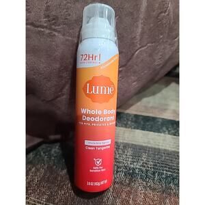 Lume Whole Body Deodorant Clean Tangerine Invisible Spray NEW 3.6 oz